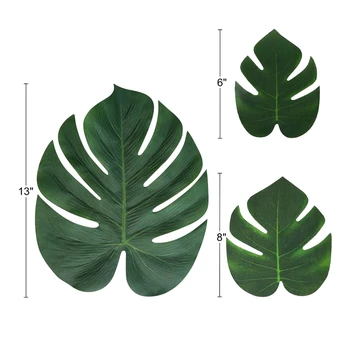 120Pcs Umelá Tropická Palmových Listov v 3 Veľkostiach, Havajská Luau Party Jungle Pláži Tému Stôl Dekorácie, Doplnky