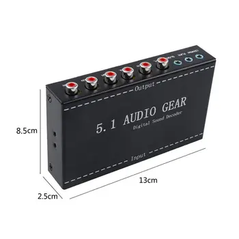 5.1 o Výstroj 2 v 1 5.1 Kanálový AC3/DTS 3,5 mm o Výstroj Digitálny Priestorový Zvuk Stereo Dekodér (L/R) Signály Dekodér HD Prehrávač