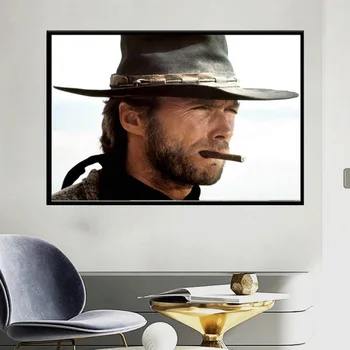 Clint Eastwood Zväzok Fine Art Film Wall Art Maľovanie Plagátu Obrázky Domova Samolepky a Vytlačí filmová Hviezda