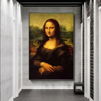 Mona Lisa Smile Plátno Tlačiť Obrazy Klasických olejomalieb Leonardo Da Vinci Wall Art Plagáty pre Obývacia Izba Domova