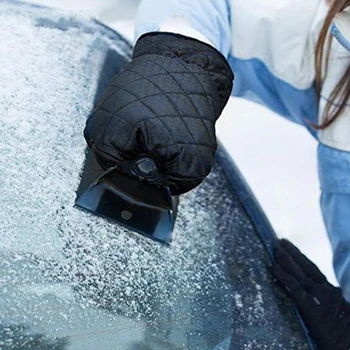 V zime Auto Sneh Lopata Škrabka Automobilový Škrabanie Ľadu Pribrala Teplé Rukavice pre Vonkajšie Osobné Auto Diely Čistenie
