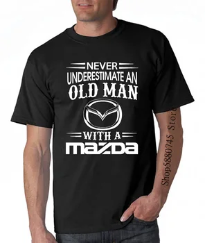 Mazda Mens T Tričko Zábavné Nikdy Podceňovať Starý Muž Rx7 Mx5 Auto Darček Tričko Top