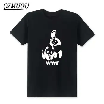 2020 Nové Módne Muži T-Shirts Sranda Vtip Logo WWF Panda Design Vytlačené Bavlna Príležitostné Letné Mužov Tees Dobrej Kvality, Veľkosti XS-XXL