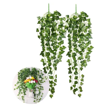 4 Ks 85 cm Umelé Ivy Visí Viniča Rastlina Listy Girlandy na Vianočné Svadobné Party Záhradné Dekorácie