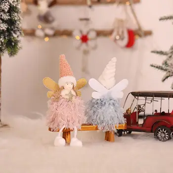 DIY Vianočné Dekorácie, Ozdoby na Vianočné stromčeky Plyšové Anjel Bábika Elf Prívesok Nový Rok Faestival Svadobné Party Visí Dekor