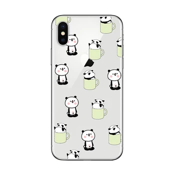 Ciciber Roztomilý Zvierat Panda Kryt Pre Apple iPhone 11 Pro Max X XR XS MAX 7 8 6 6 Plus 5 5S SE Telefón Prípadoch Mäkké TPU Shell Fundas