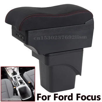 Pre Ford Focus 2 opierkou box mk2 auto príslušenstvo nterior Retrofit diely Ford Focus 2 Auta, lakťová opierka okno Centrum Úložný box USB