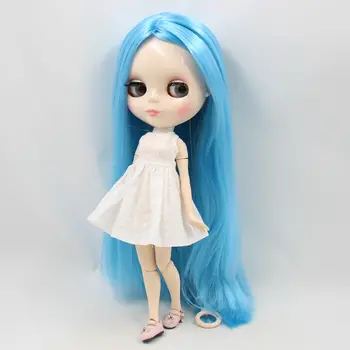 ĽADOVÉ DBS Blyth bábika 1/6 bjd nahé spoločný orgán Fantasy blue soft dlhé rovné vlasy pre dievča súčasnosti DIY bielej kože BL6023