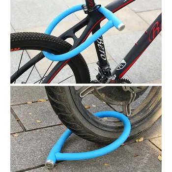 Požičovňa zámok proti krádeži káblový zámok legovanej ocele anti-theft anti-hydraulické nožnice na horskom bicykli cestný bicykel silikónový krúžok káblový zámok