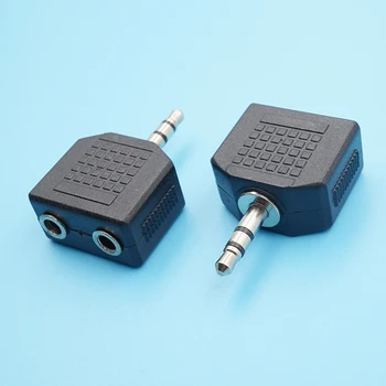 20pcs 3,5 mm Dual Samec Konektor 3,5 mm Female Jack 3.5 Stereo Audio výstup pre Slúchadlá Adaptér Konektor Mikrofónu Y Splitter Konvertor