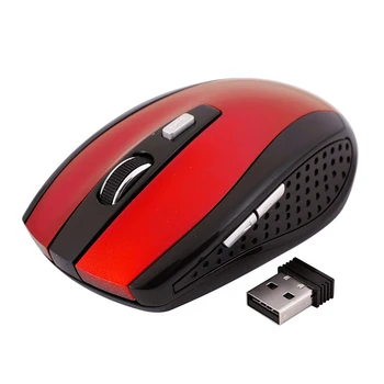 2,4 GHz Bezdrôtová Optická Myš, Myši a USB Prijímač pre PC Prenosný Počítač Červená