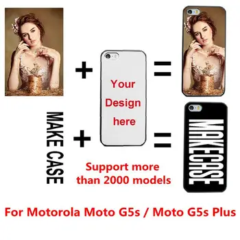 DIY Osobné vlastné fotografie názov Prispôsobiť tlač a design obrázok kryt puzdro pre Motorola Moto G5s / Moto G5s Plus