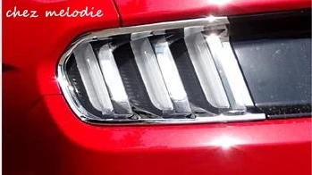 1pair chrómovaný ABS auto mimo zadné svetlo dekoratívne rám, kryt výbava pre-2019 Ford Mustang