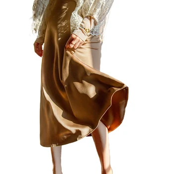 GOPLUS dámske Sukne Vintage Modrá Plus Veľkosť-line Členok Dĺžka Žena Sukne kórejské Oblečenie Jupe Femme Saias Mulher
