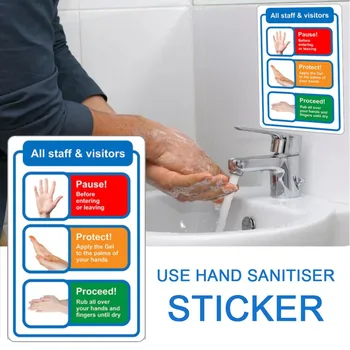 Použiť ručné sanitiser Výstražné samolepky na stenu Prosím Prihláste 200 mm x 300 mm Oznámenie Nálepky samolepiace Značku nálepky