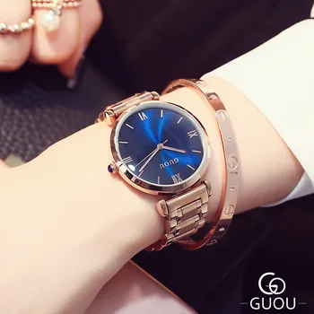 Luxusné Hodinky Ženy Rose Gold Oceľ Náramok Quartz Náramkové Hodinky Elegantné Dámske Náramkové hodinky Balíček Ceasuri Relojes feminino Prúd