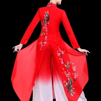 Čínske tradičné tanečné klasických Čínskych etnických tanečné kostýmy staroveký čínsky národný kostým fáze nosenie AA4586