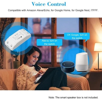Tuya Wifi Smart Switch Časovač, Diaľkové Prepínanie Univerzálna Smart Home Automation Modul pre Alexa Domovská stránka Google