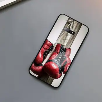 červená Boxerské Rukavice športové coque kryt funda Telefón Prípade Tvrdeného skla Pre Samsung S6 S7 okraji S8 S9 S10 e plus note8 9 10 pro